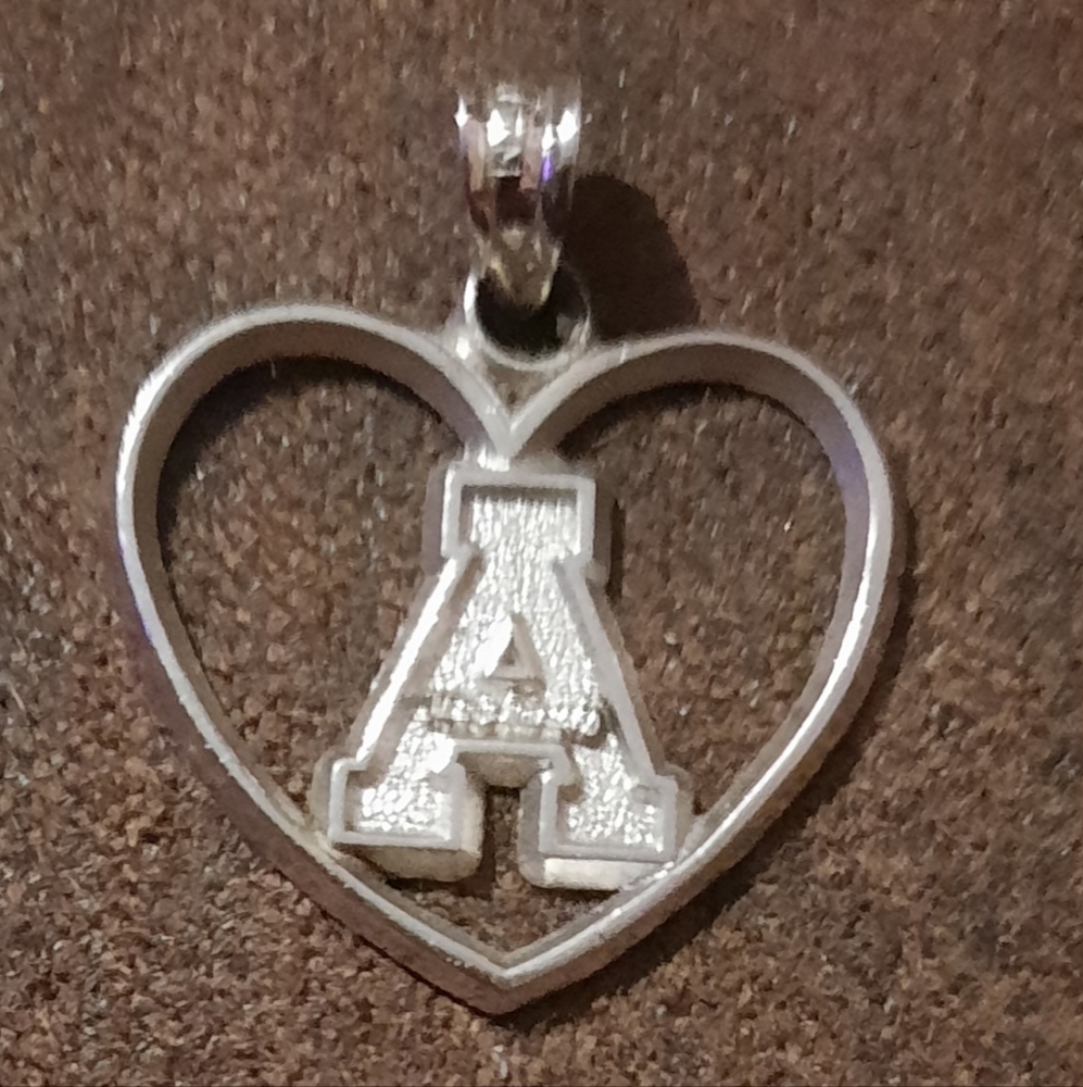 Sterling Mountaineers heart pendant NCAA North Carolina - Picture 3 of 8